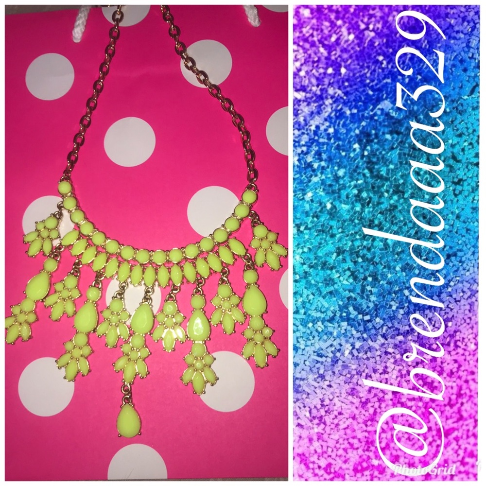 NEON YELLOW&GOLD NECKLACE
